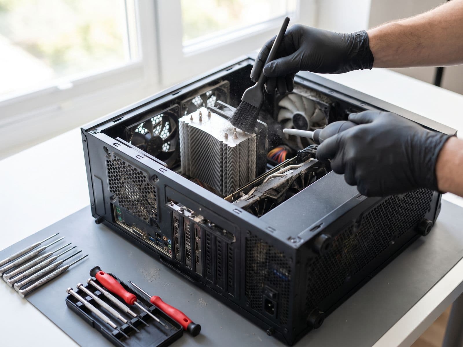 Pembersihan Menyeluruh Desktop dan Tukar Pes Terma — repair Desktop PC oleh TechFix Malaysia