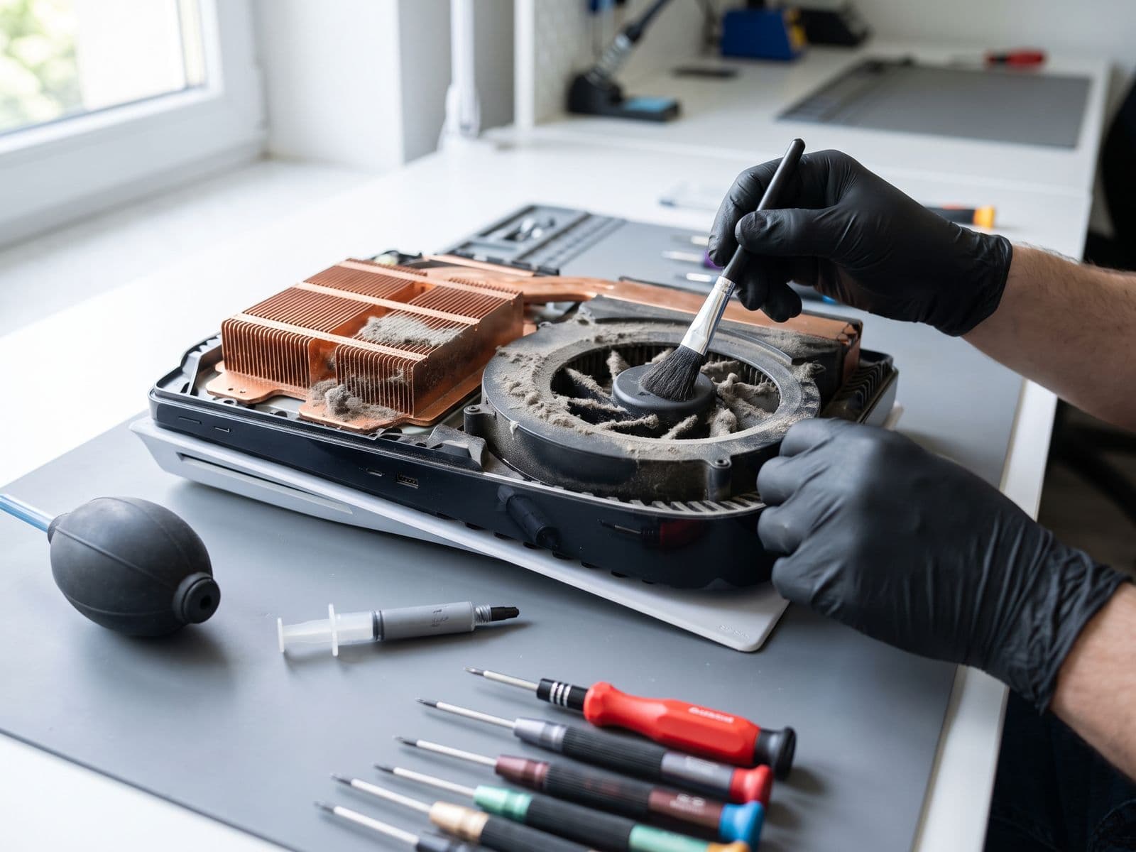 Servis PS5 Overheat — repair PS5 oleh TechFix Malaysia