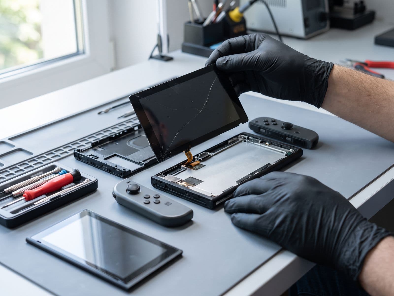 Tukar Skrin Nintendo Switch — repair Nintendo Switch oleh TechFix Malaysia