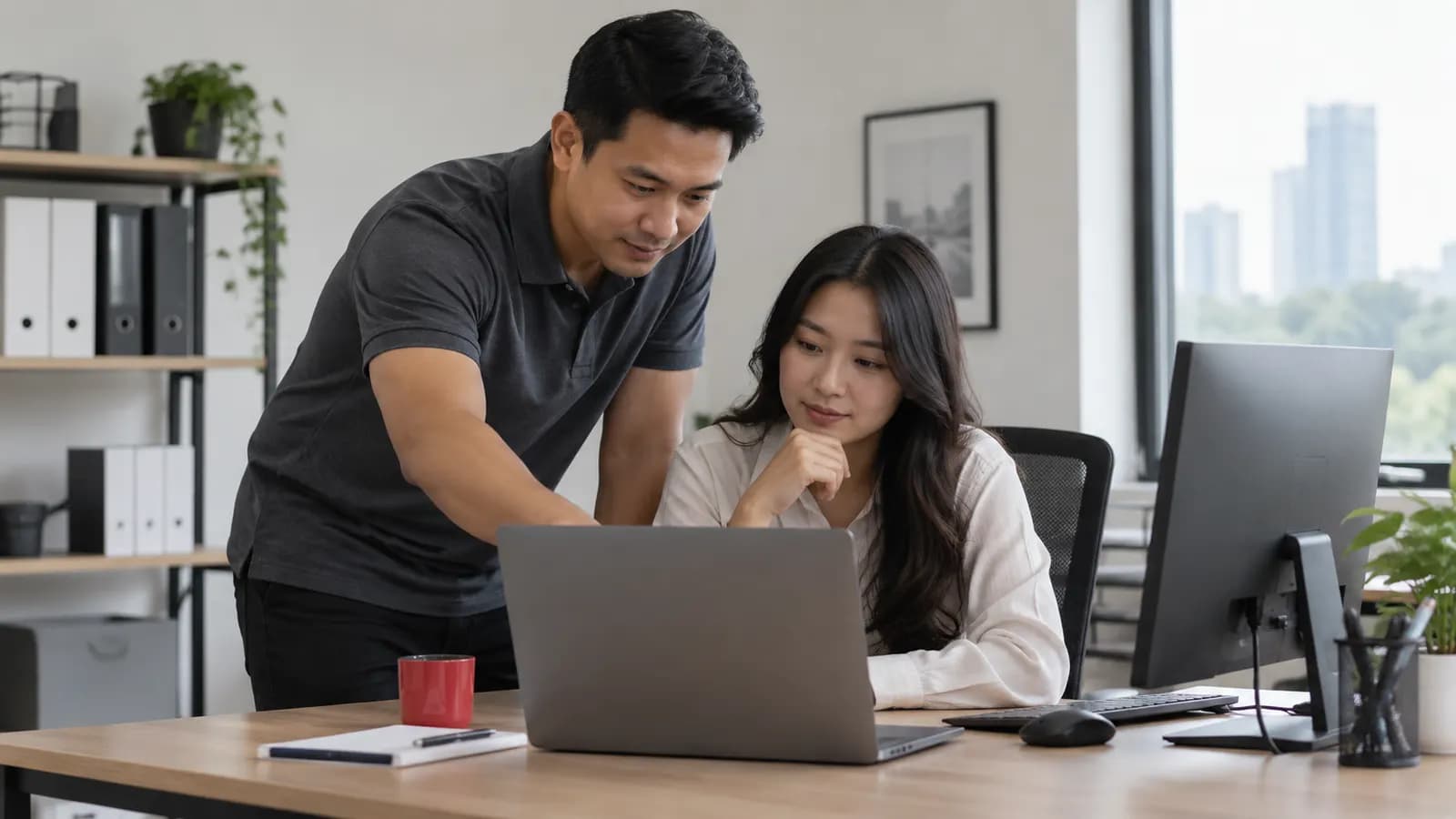 Illustration of IT support for office staff