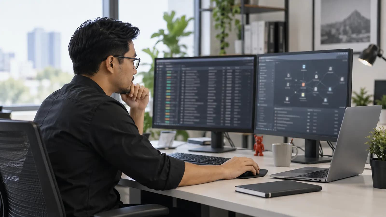 Illustration of business security monitoring