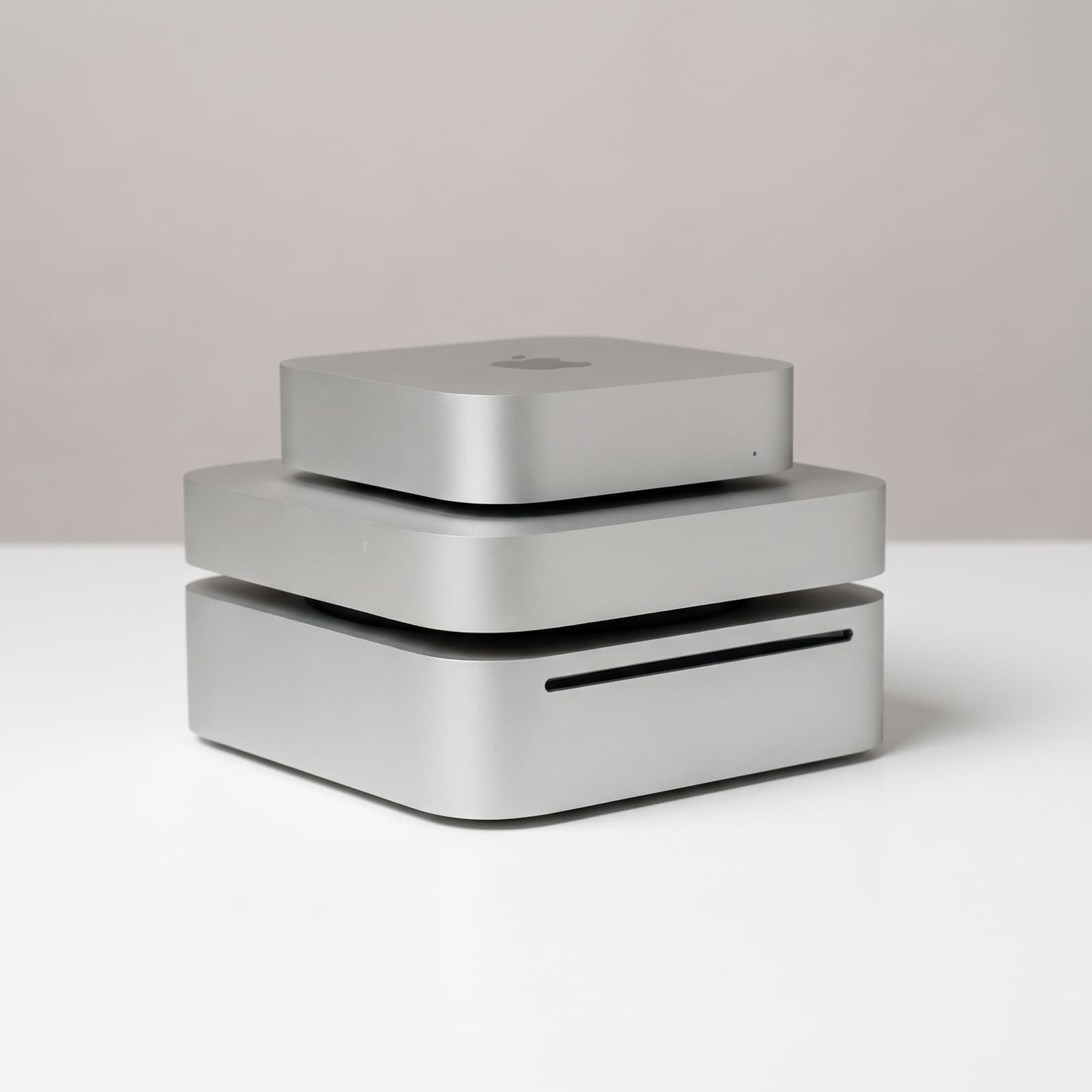 Apple Mac mini M4, M2, M1 and Intel models stacked at TechFix Malaysia