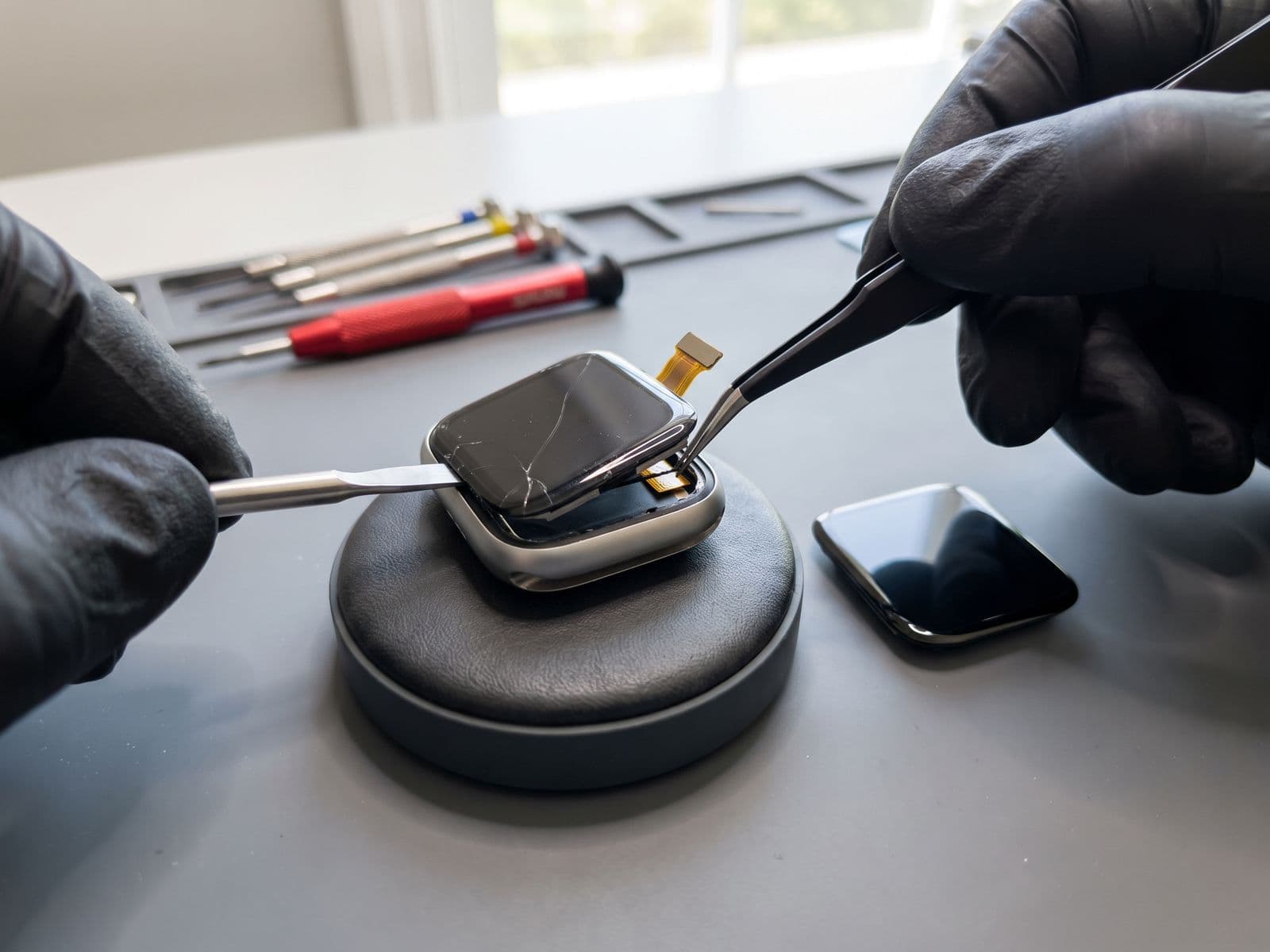 Smartwatch display being replaced
