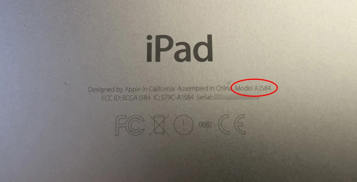 How to find iPad model number — check the back of your iPad